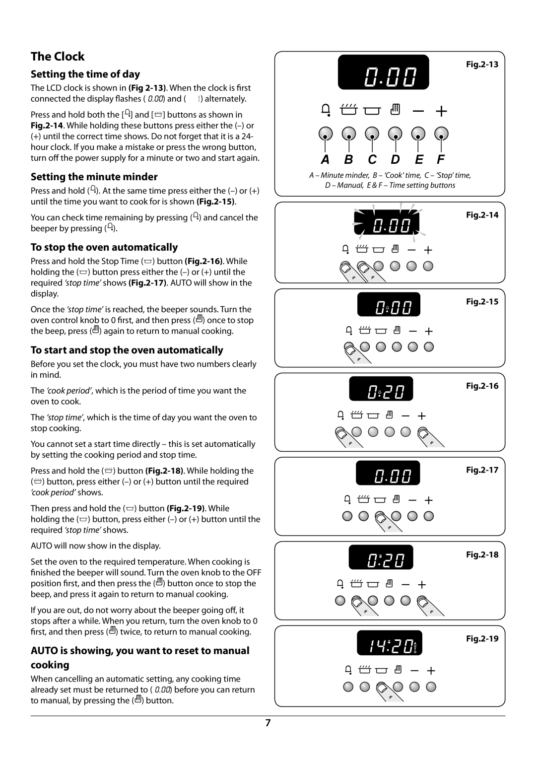 Rangemaster U109976 - 02 manual Clock 