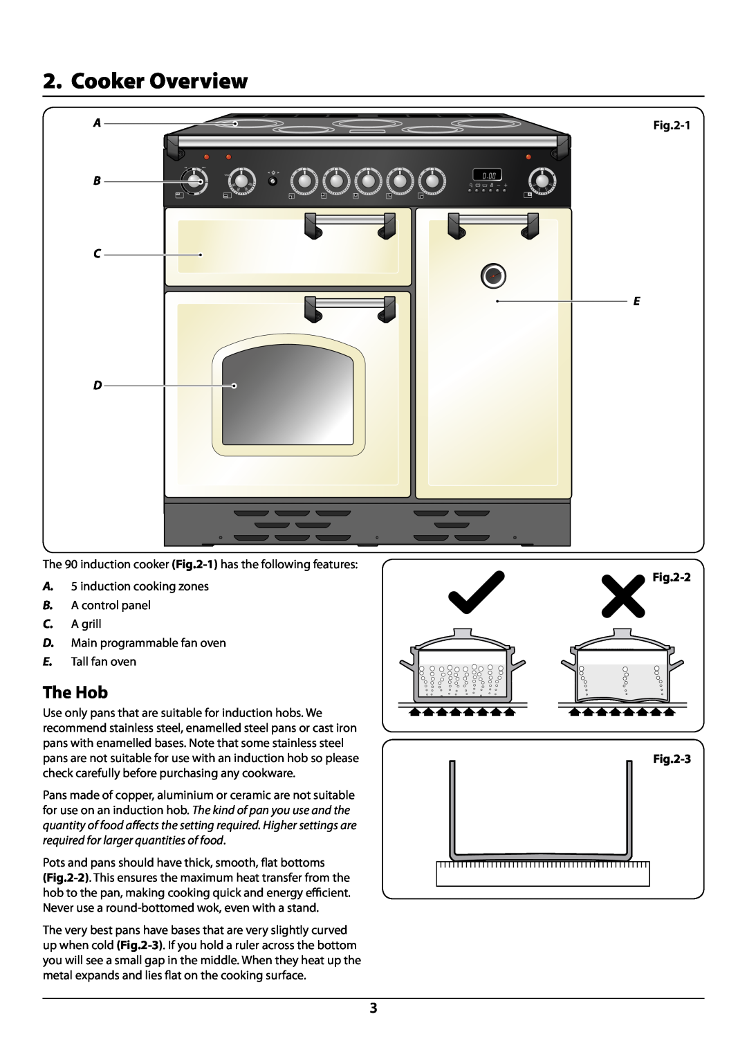 Rangemaster U109976 - 02 manual Cooker Overview, The Hob, 3 