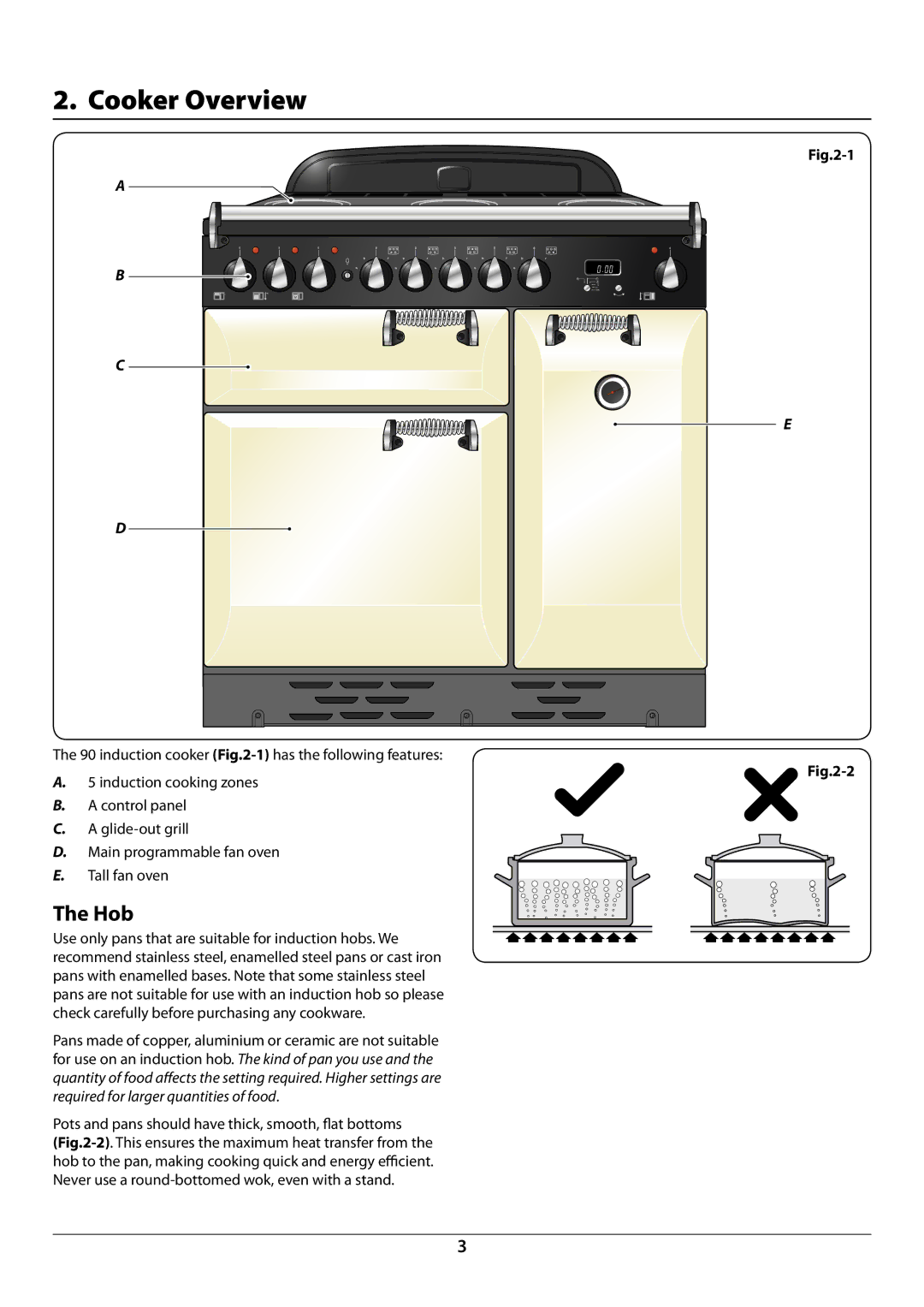 Rangemaster U109987 - 01 manual Cooker Overview, Hob 