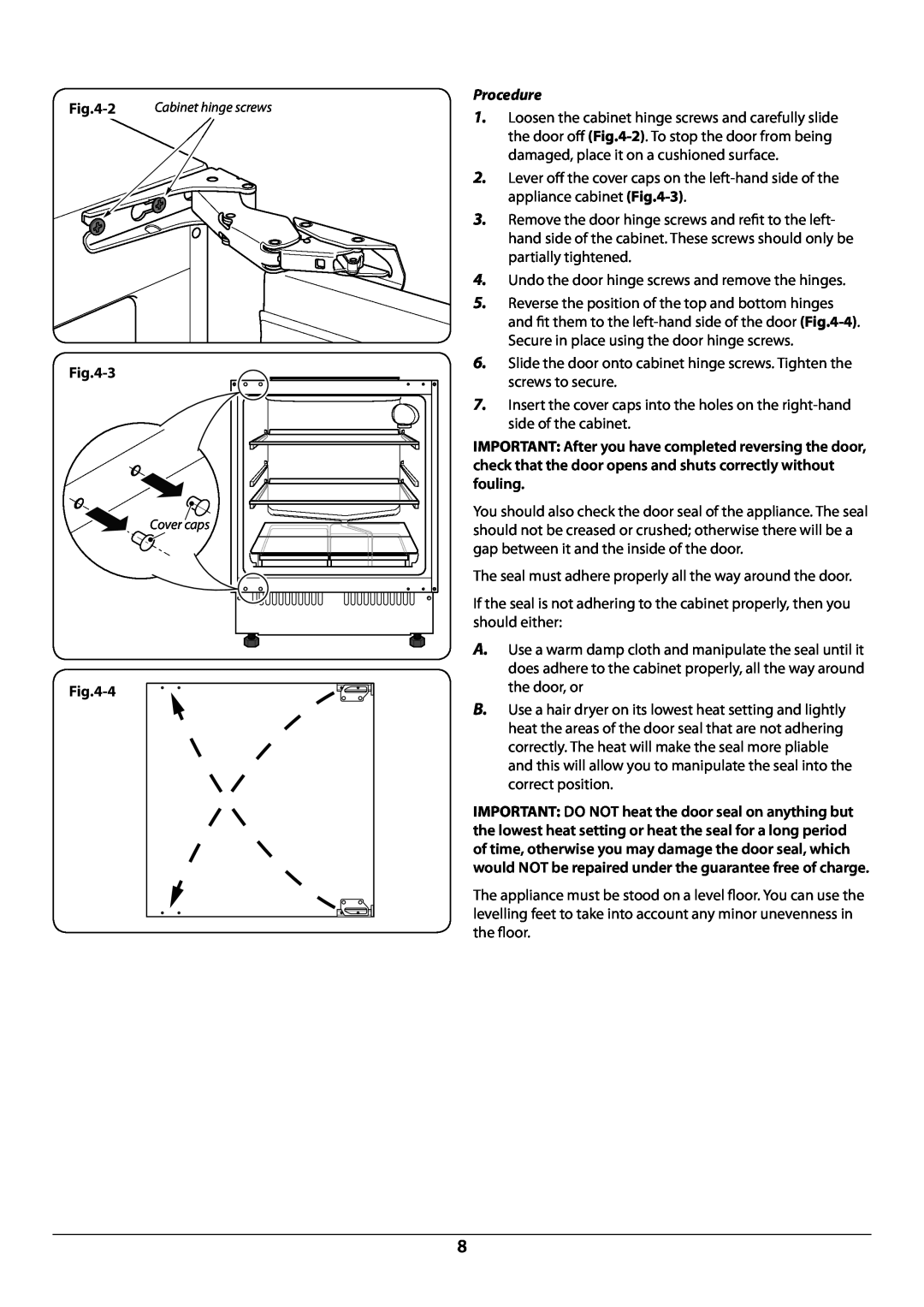 Rangemaster U110120 - 01A manual 3, 4, Procedure 
