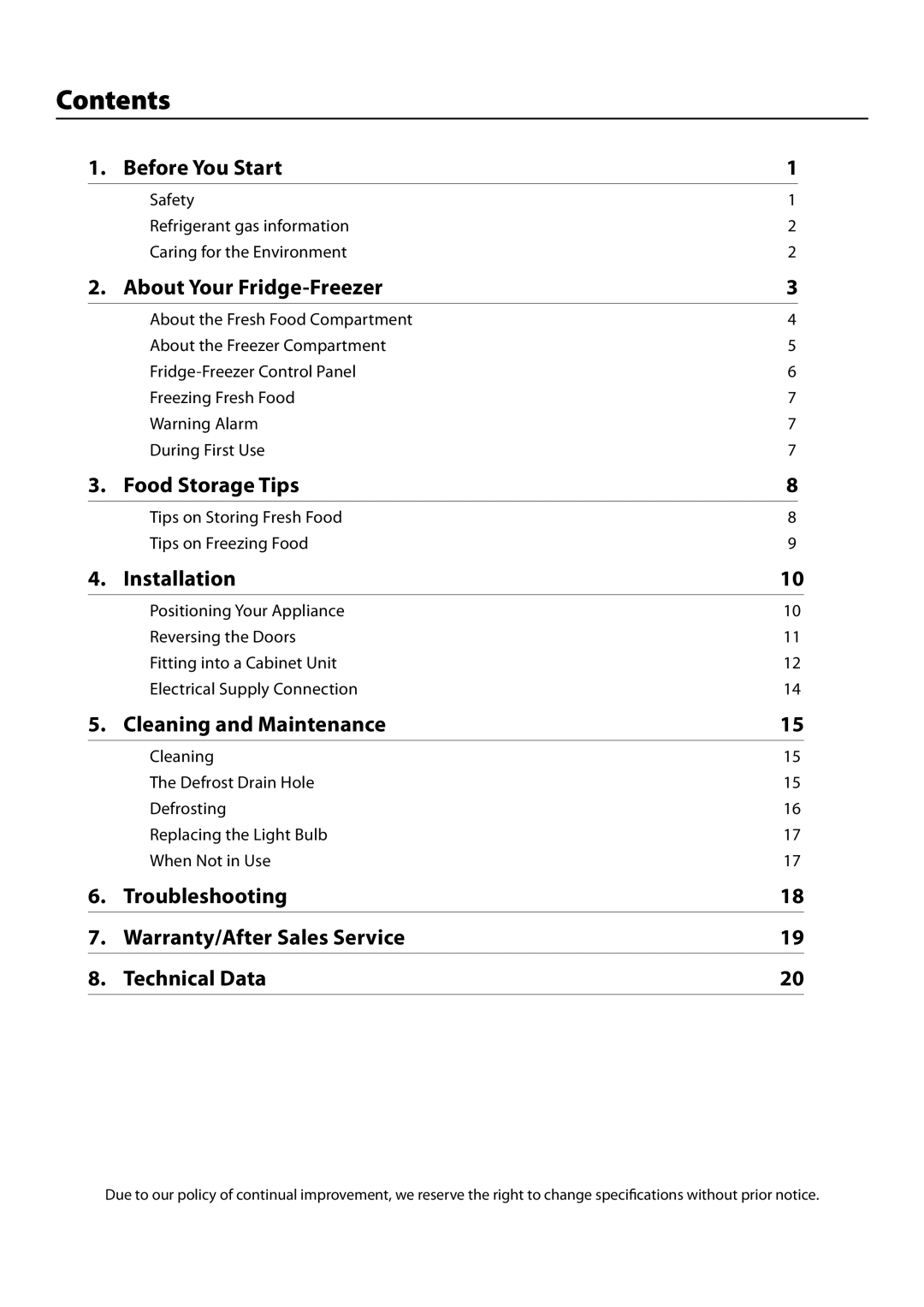 Rangemaster U110121 - 01A manual Contents 