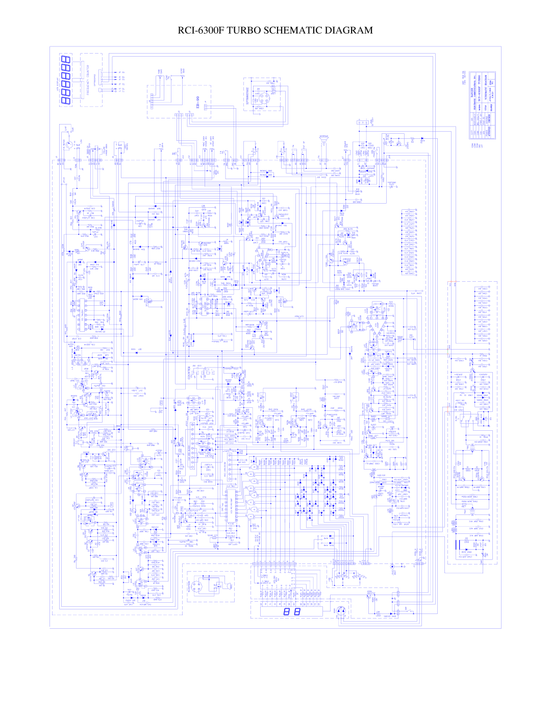 Ranger RCI-6300F HP, RCI-6300F TB service manual RCI-6300F Turbo Schematic Diagram 