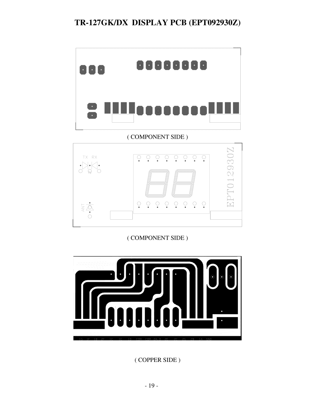 Ranger service manual TR-127GK/DX Display PCB EPT092930Z 