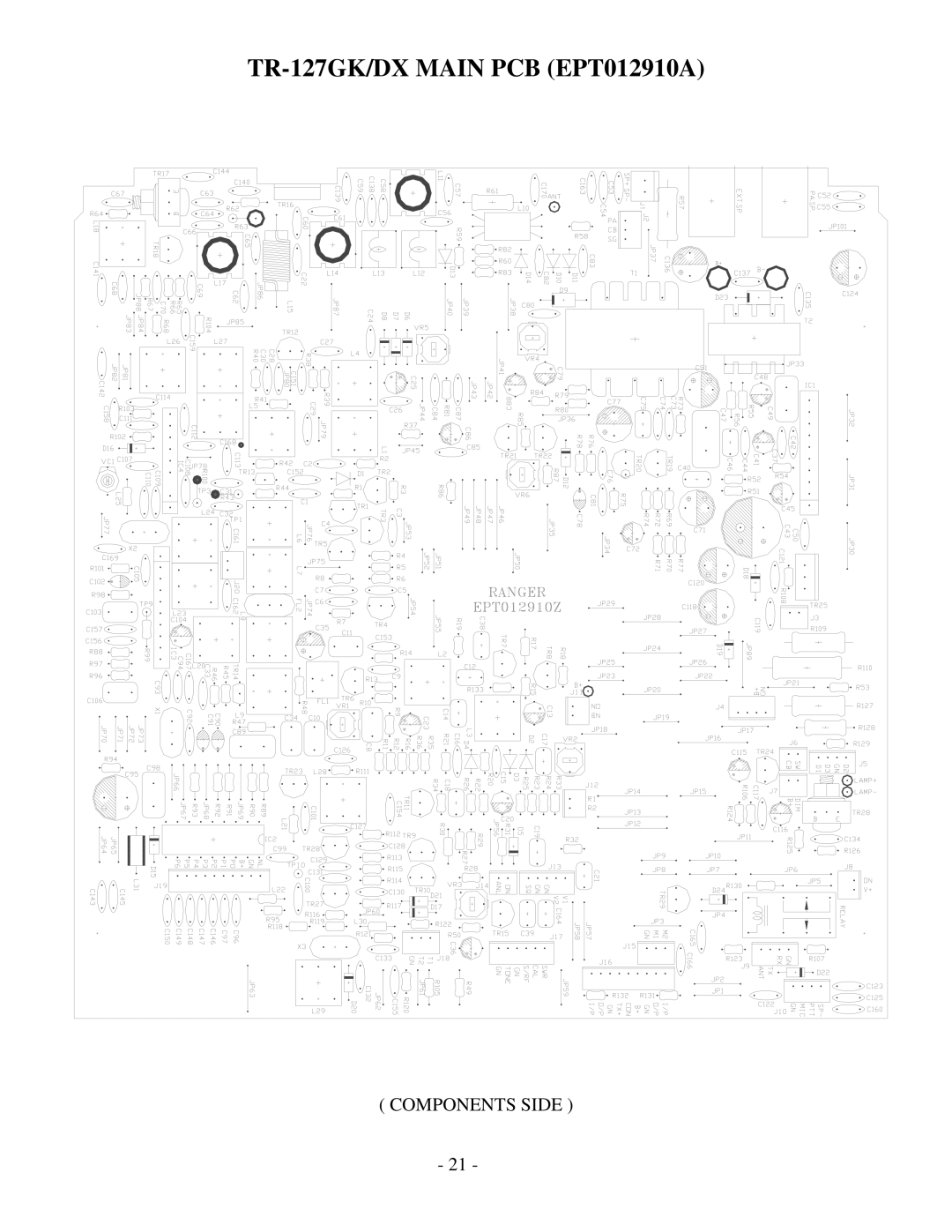 Ranger service manual TR-127GK/DX Main PCB EPT012910A 