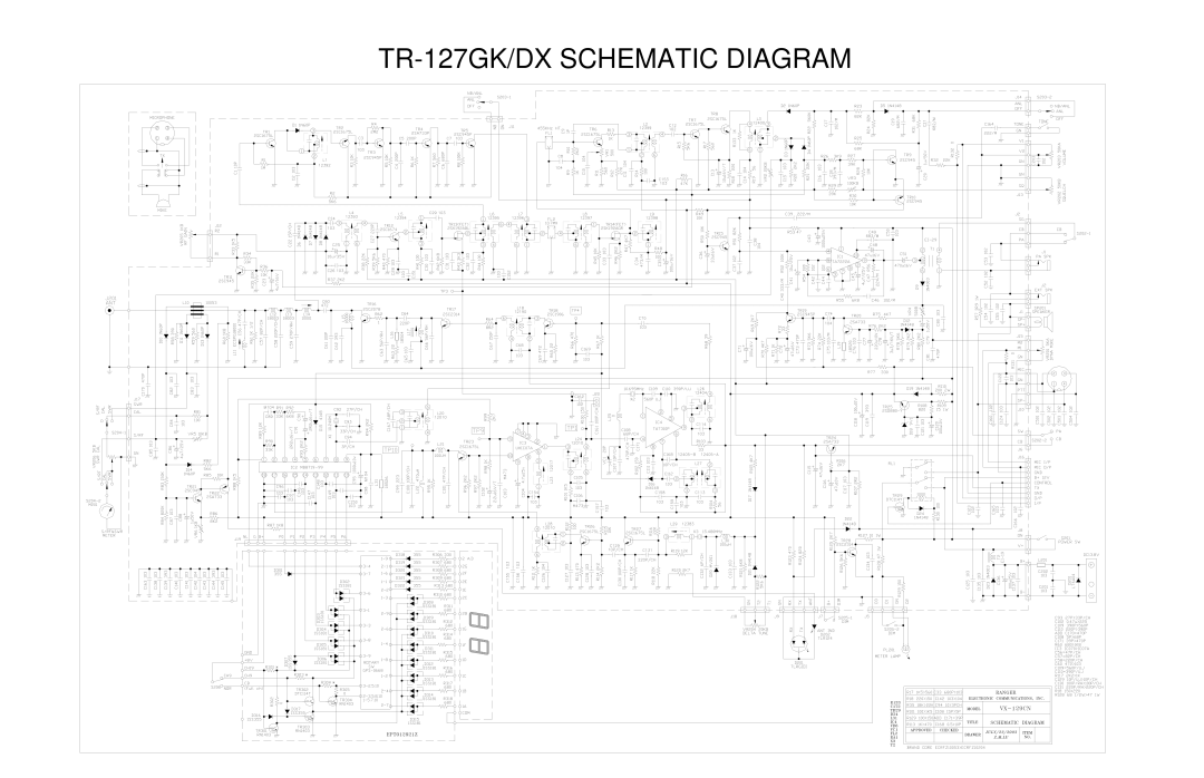 Ranger service manual TR-127GK/DX Schematic Diagram 