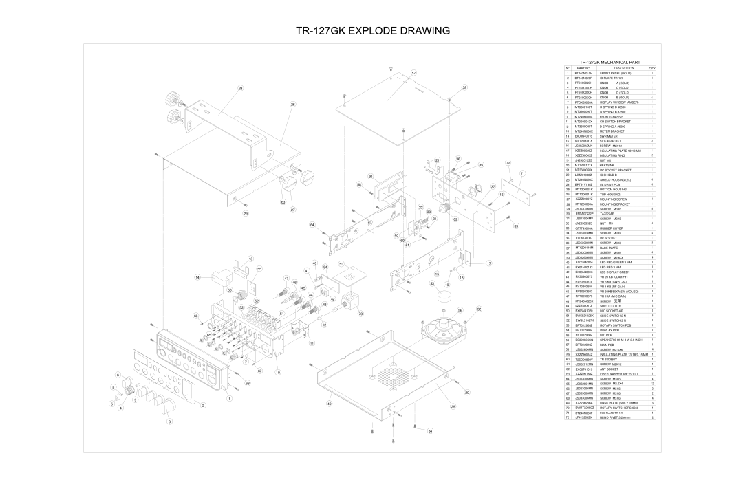 Ranger TR-127GK/DX service manual TR-127GK Mechanical Part 