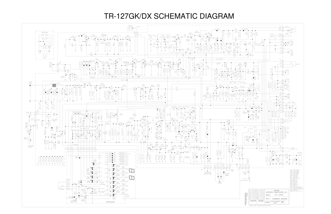 Ranger service manual TR-127GK/DXSCHEMATIC DIAGRAM 