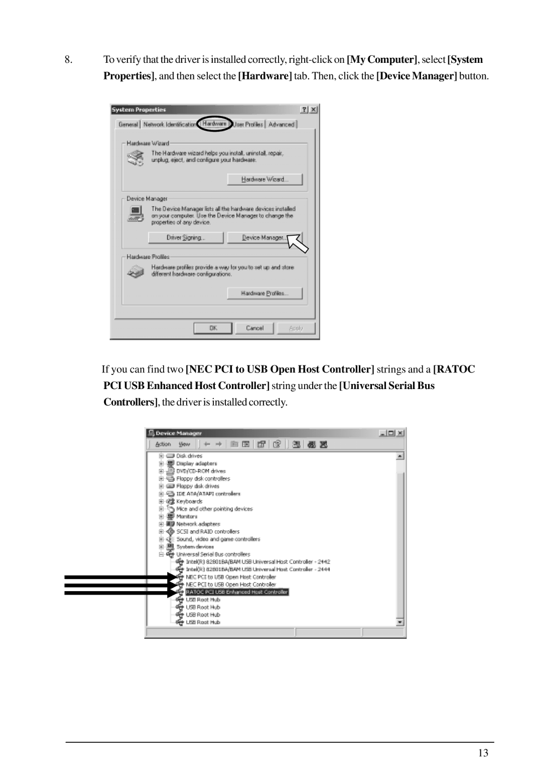 Ratoc Systems PCIU2 user manual 