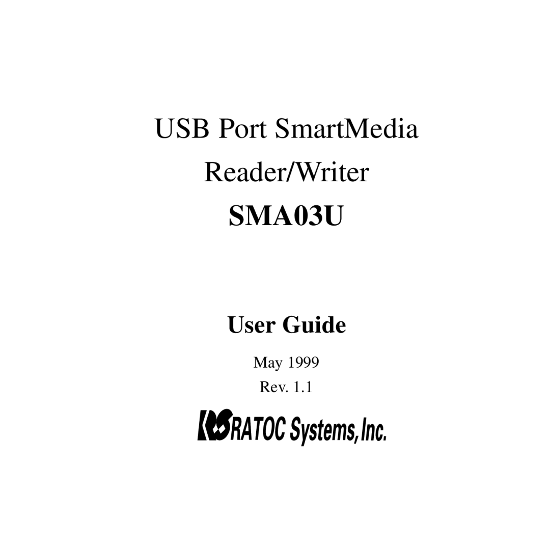 Ratoc Systems SMA03U manual 