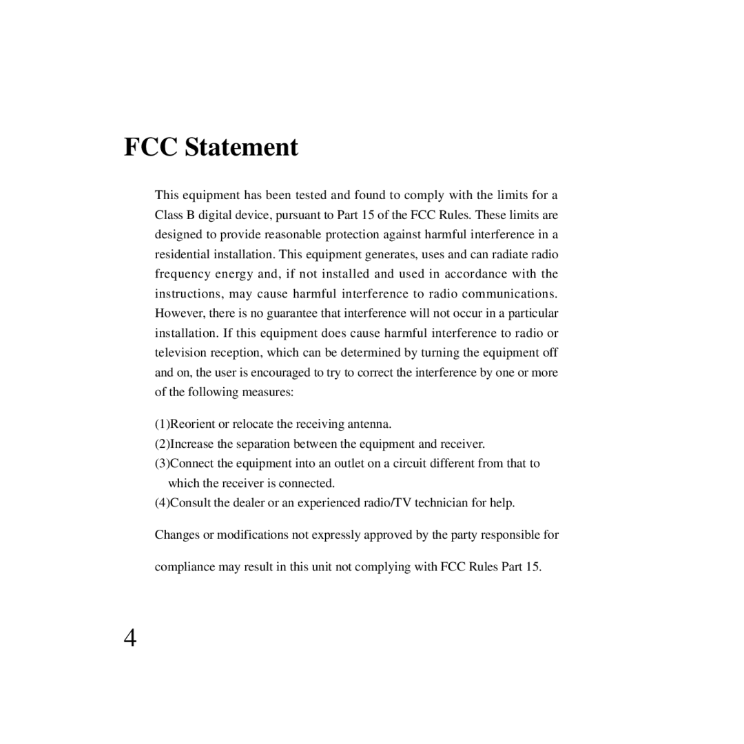 Ratoc Systems SMA03U manual FCC Statement 