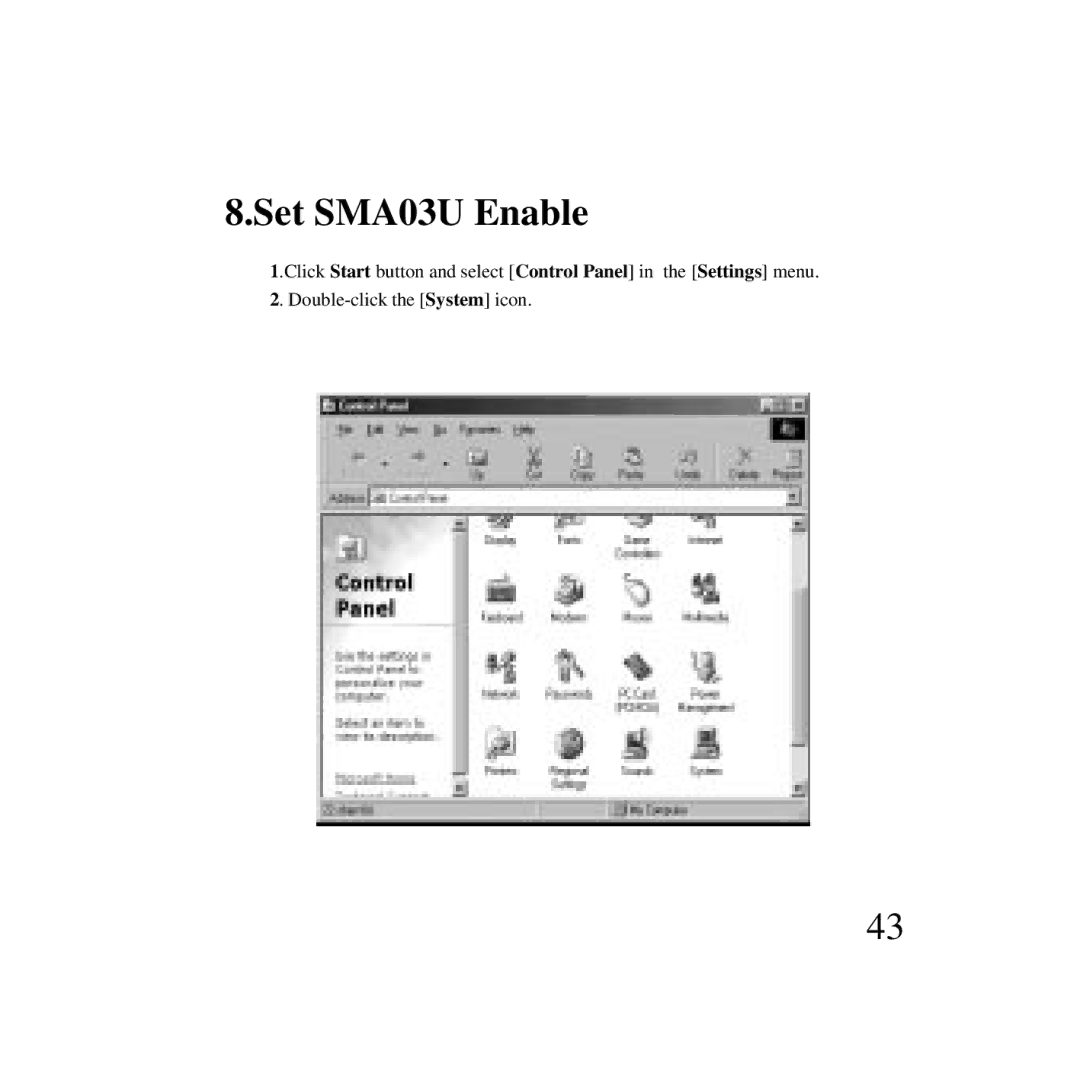 Ratoc Systems manual Set SMA03U Enable 