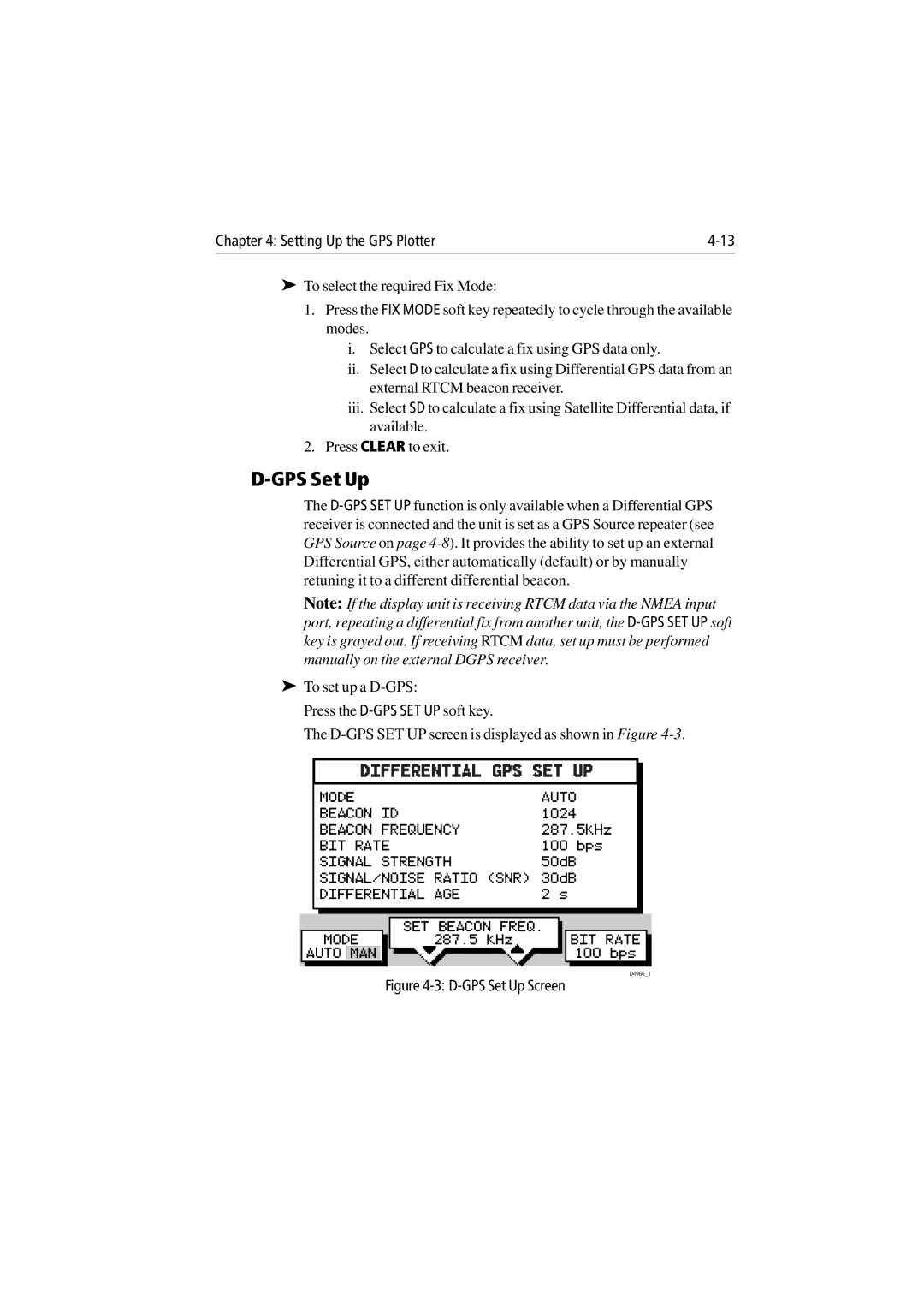Raymarine 300 manual GPS Set Up, Differential GPS SET UP 