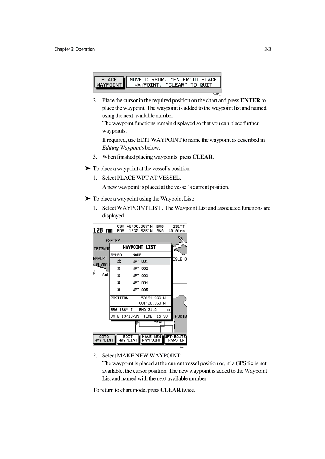 Raymarine 420D manual Operation 