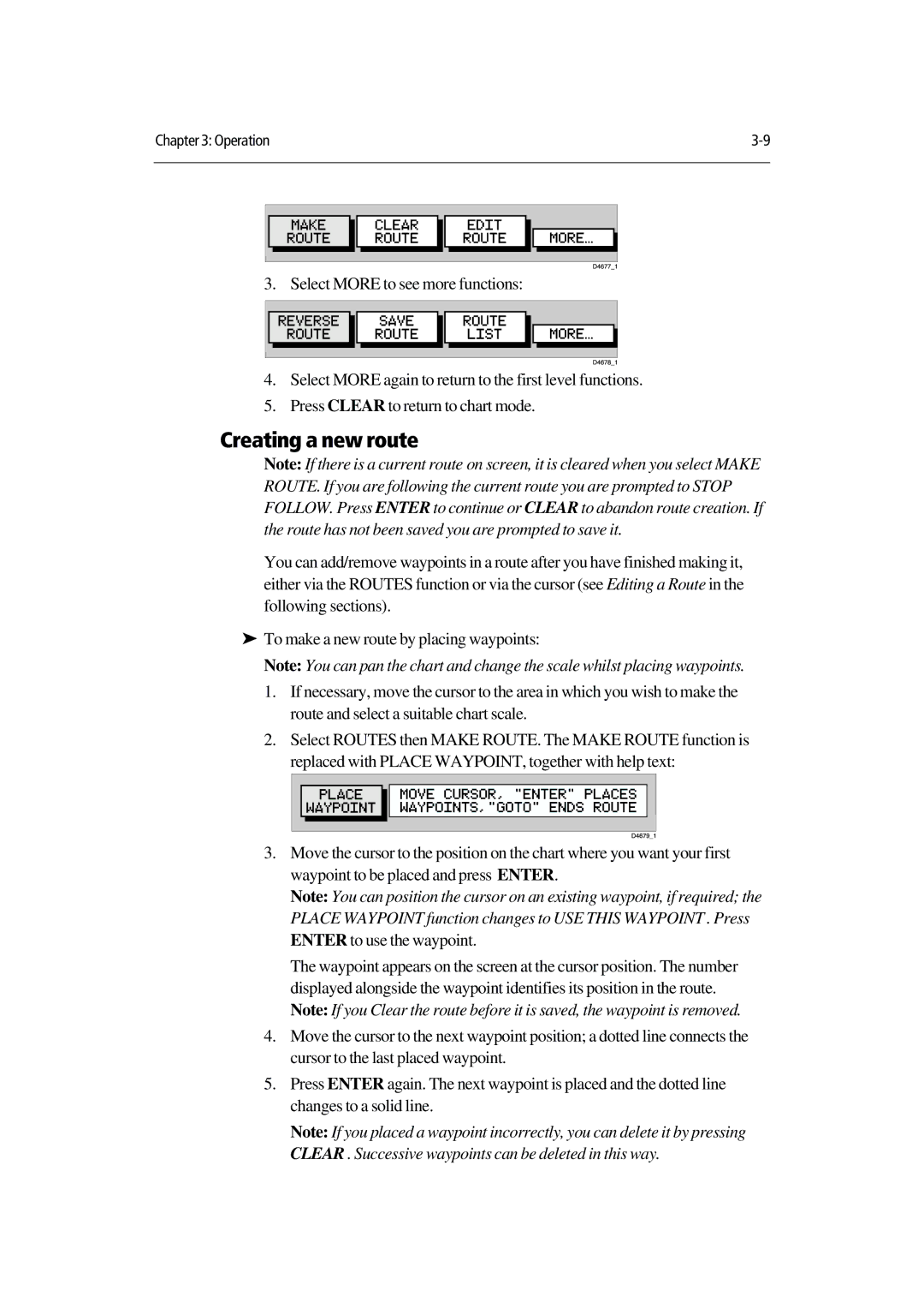 Raymarine 420D manual Creating a new route 