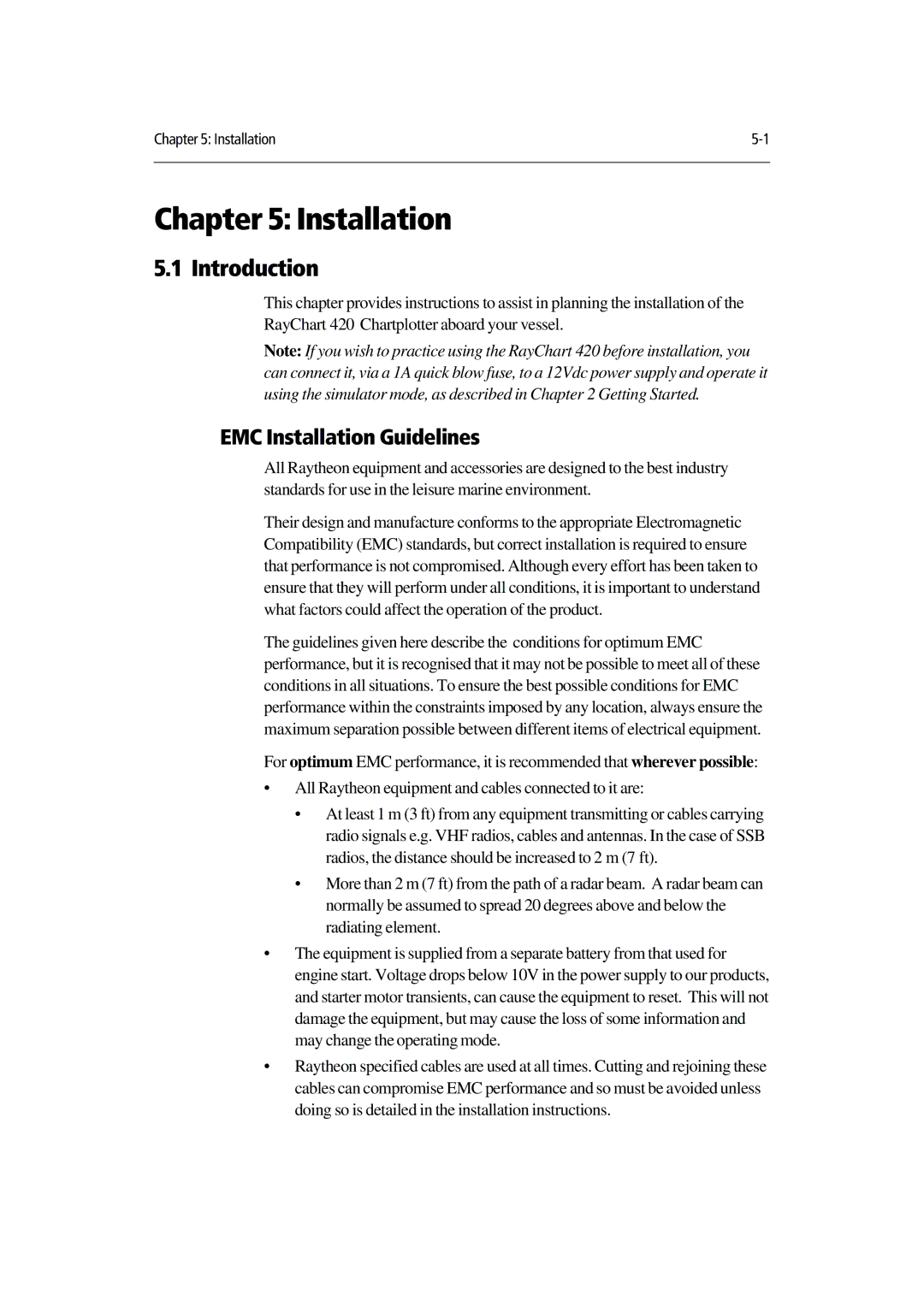 Raymarine 420D manual EMC Installation Guidelines 