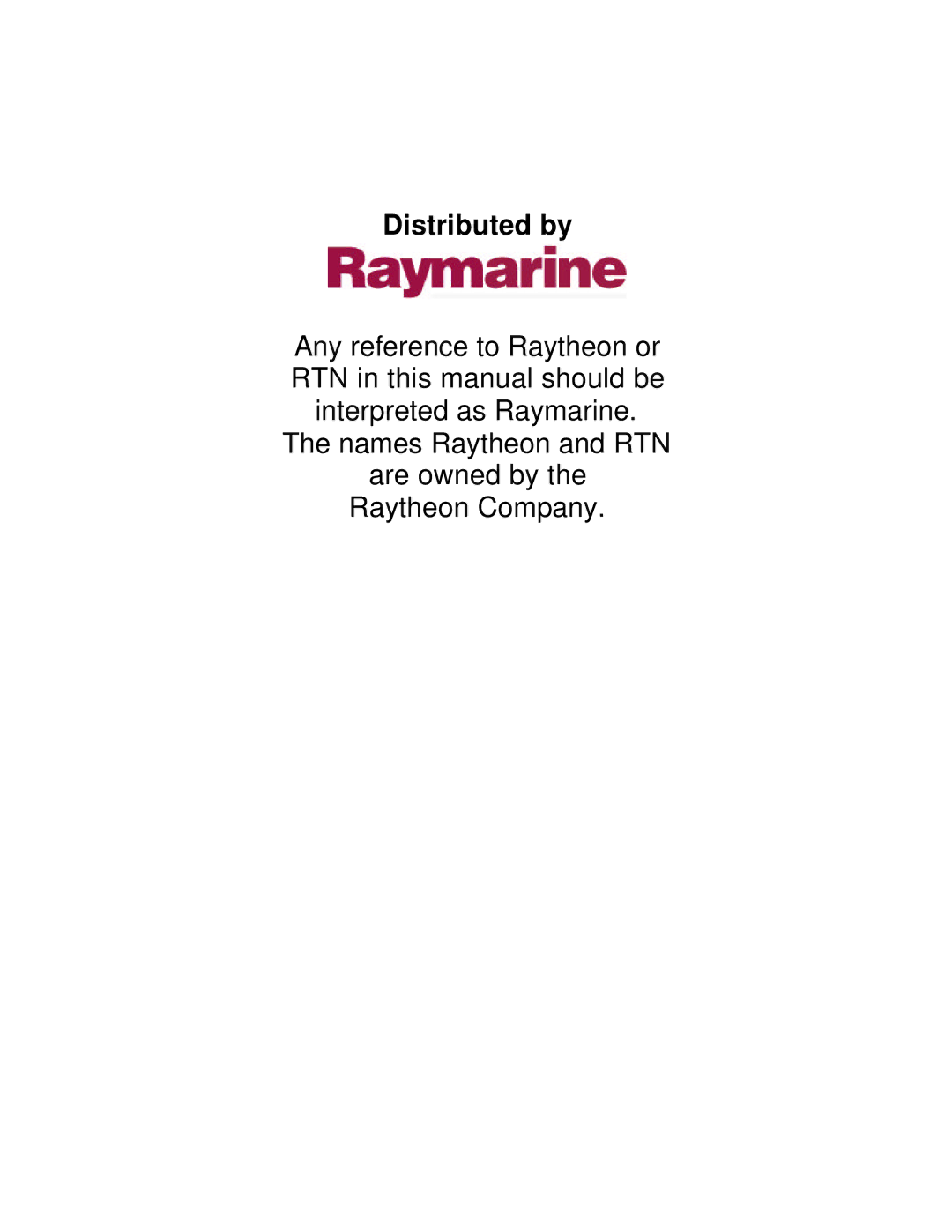 Raymarine 81006-3 manual Distributed by 