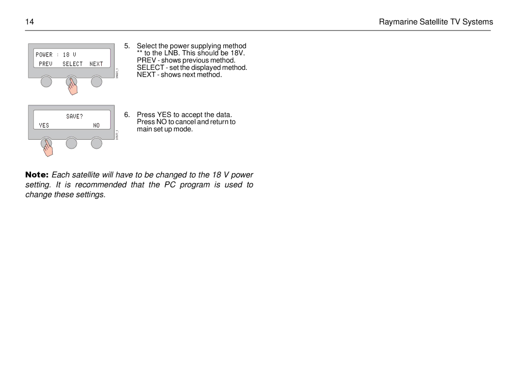 Raymarine 81285_1 manual SAVE? Yesno 