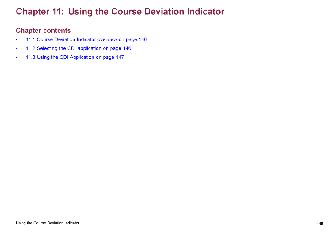 Raymarine C140w, C90w manual Using the Course Deviation Indicator 