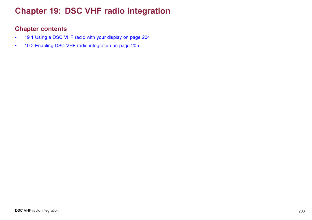 Raymarine C140w, C90w manual DSC VHF radio integration 