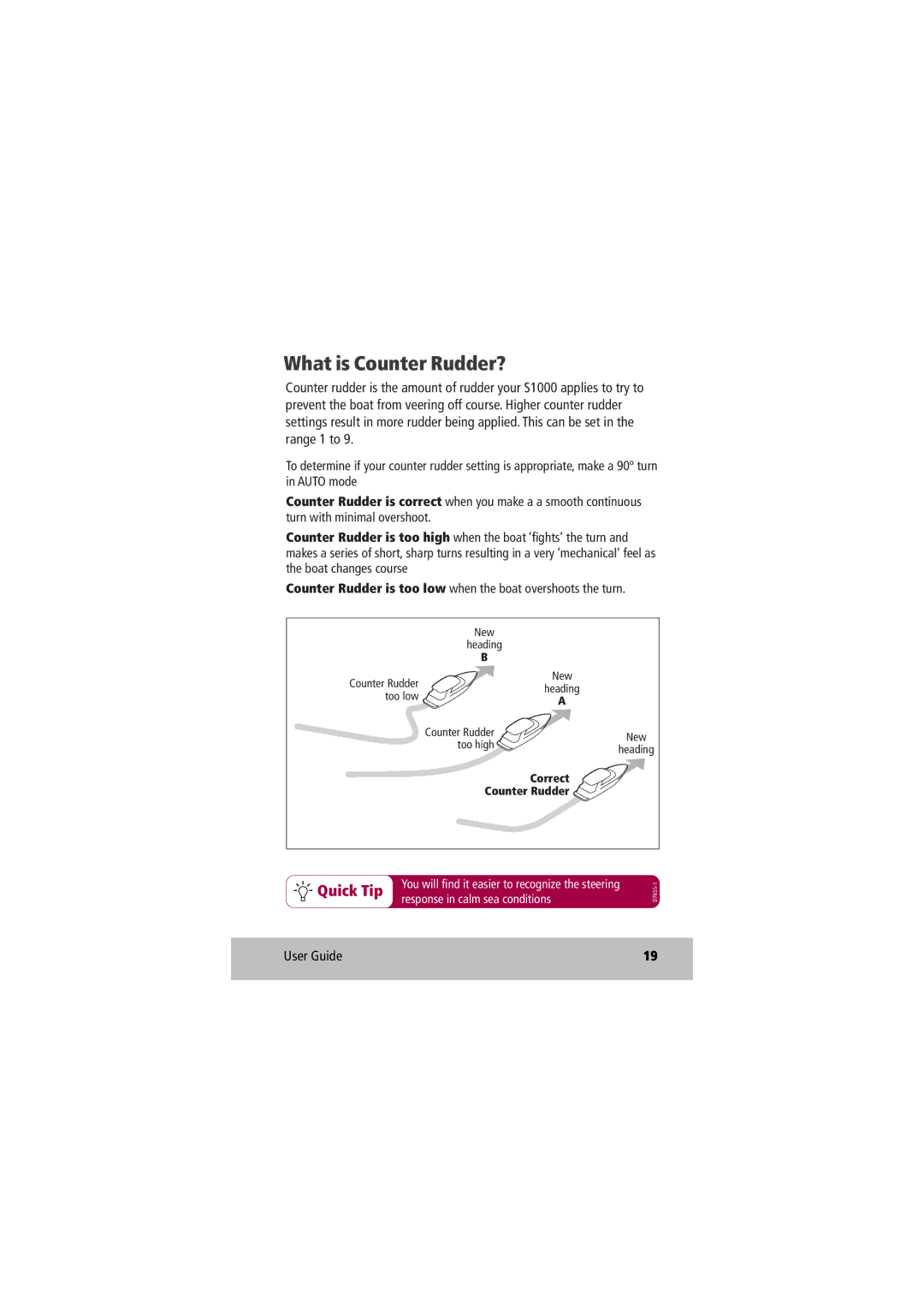 Raymarine D7637-1 manual What is Counter Rudder? 