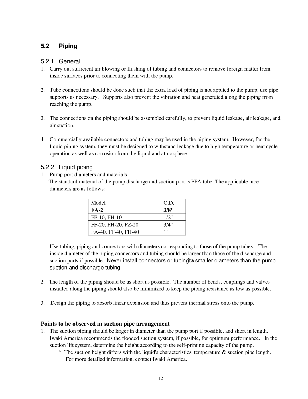 Raymarine FA-2E instruction manual Piping, General, Liquid piping 