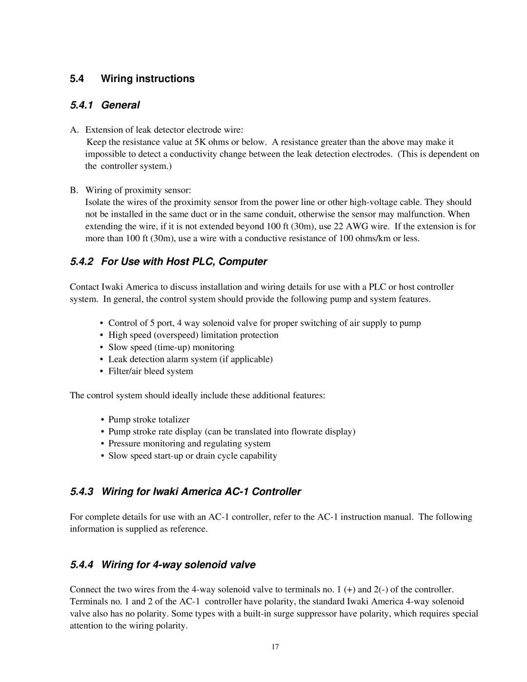 Raymarine FA-2E instruction manual Wiring instructions, For Use with Host PLC, Computer 