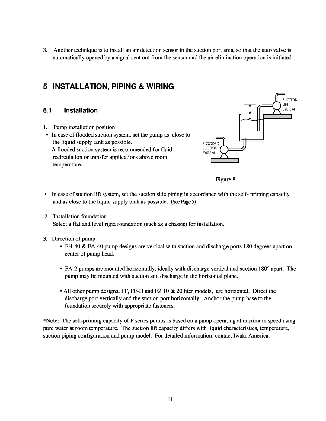 Raymarine FA-2E instruction manual Installation, Piping & Wiring, 5.1Installation 