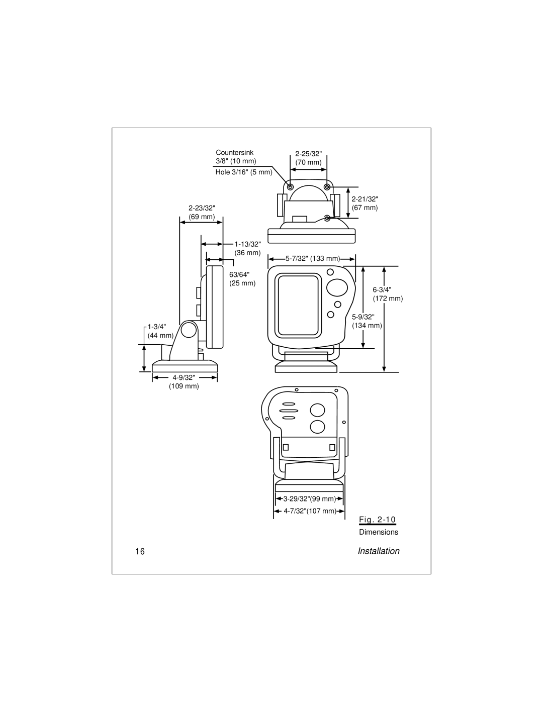 Raymarine L265 manual Installation 