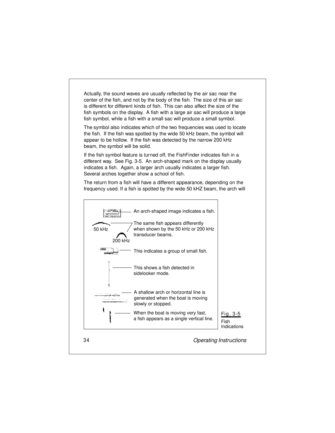 Raymarine L265 manual Operating Instructions 