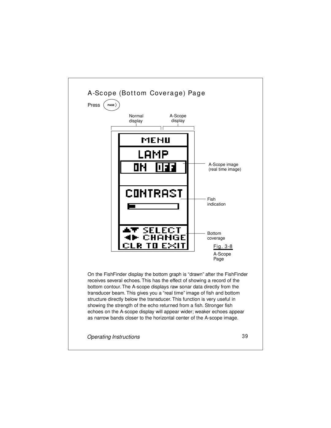 Raymarine L265 manual Scope Bottom Coverage 