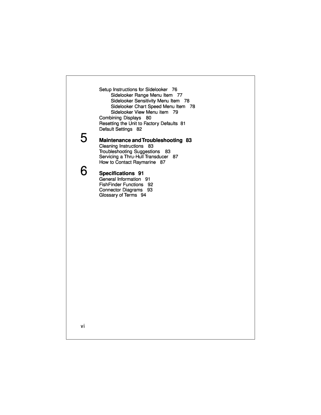 Raymarine L470 instruction manual Maintenance and Troubleshooting, Specifications 