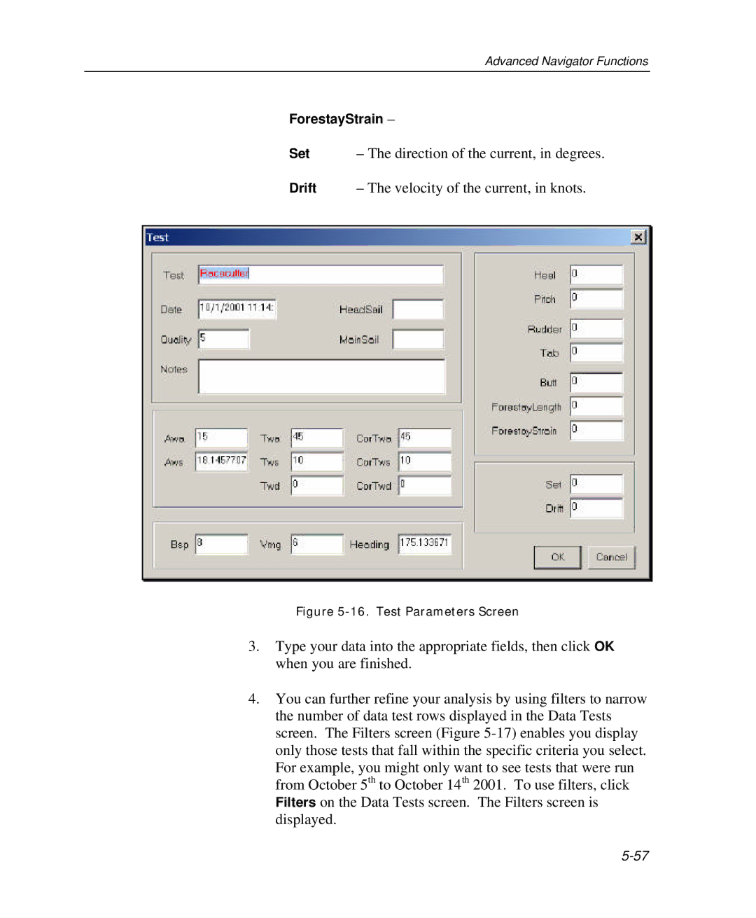 Raymarine Marine GPS System manual ForestayStrain 