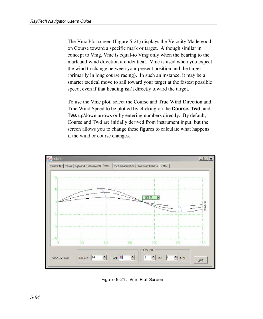 Raymarine Marine GPS System manual Vmc Plot Screen 