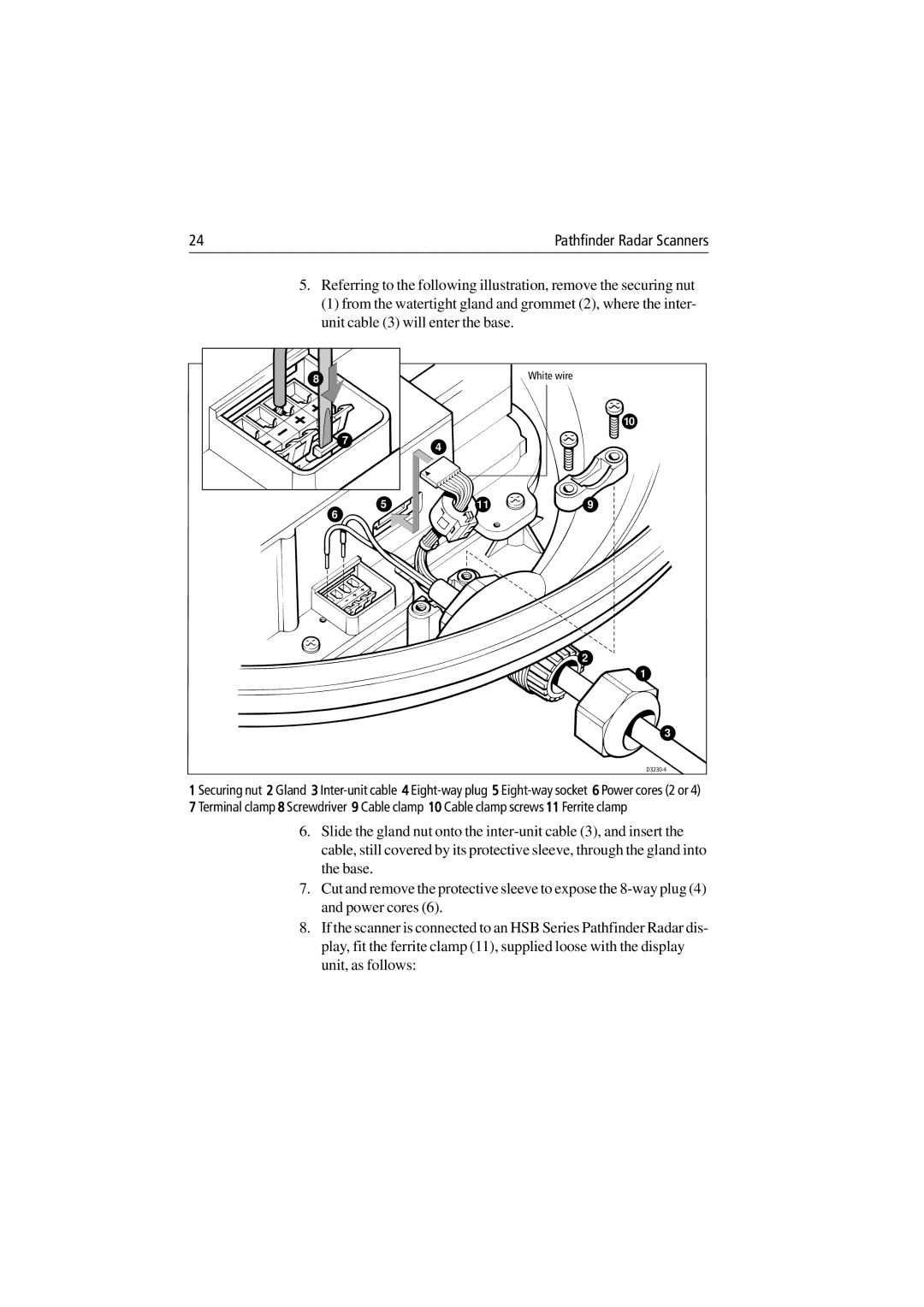 Raymarine Radar Scanner manual White wire 