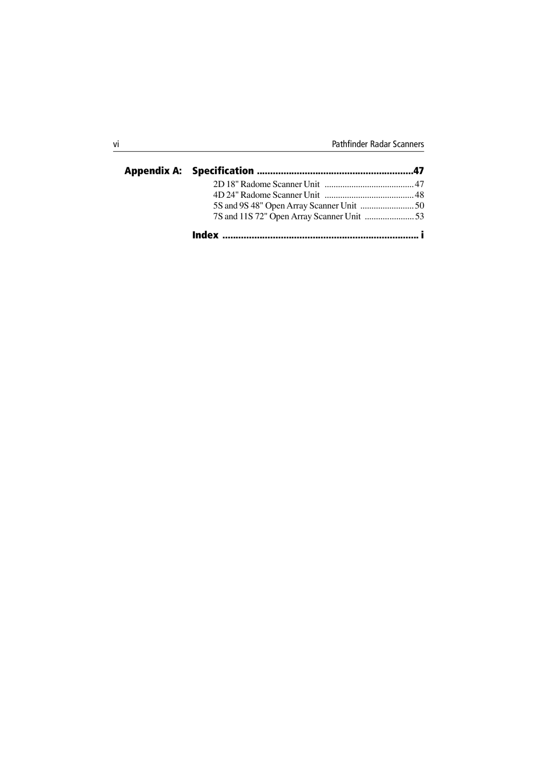 Raymarine Radar Scanner manual Appendix a 