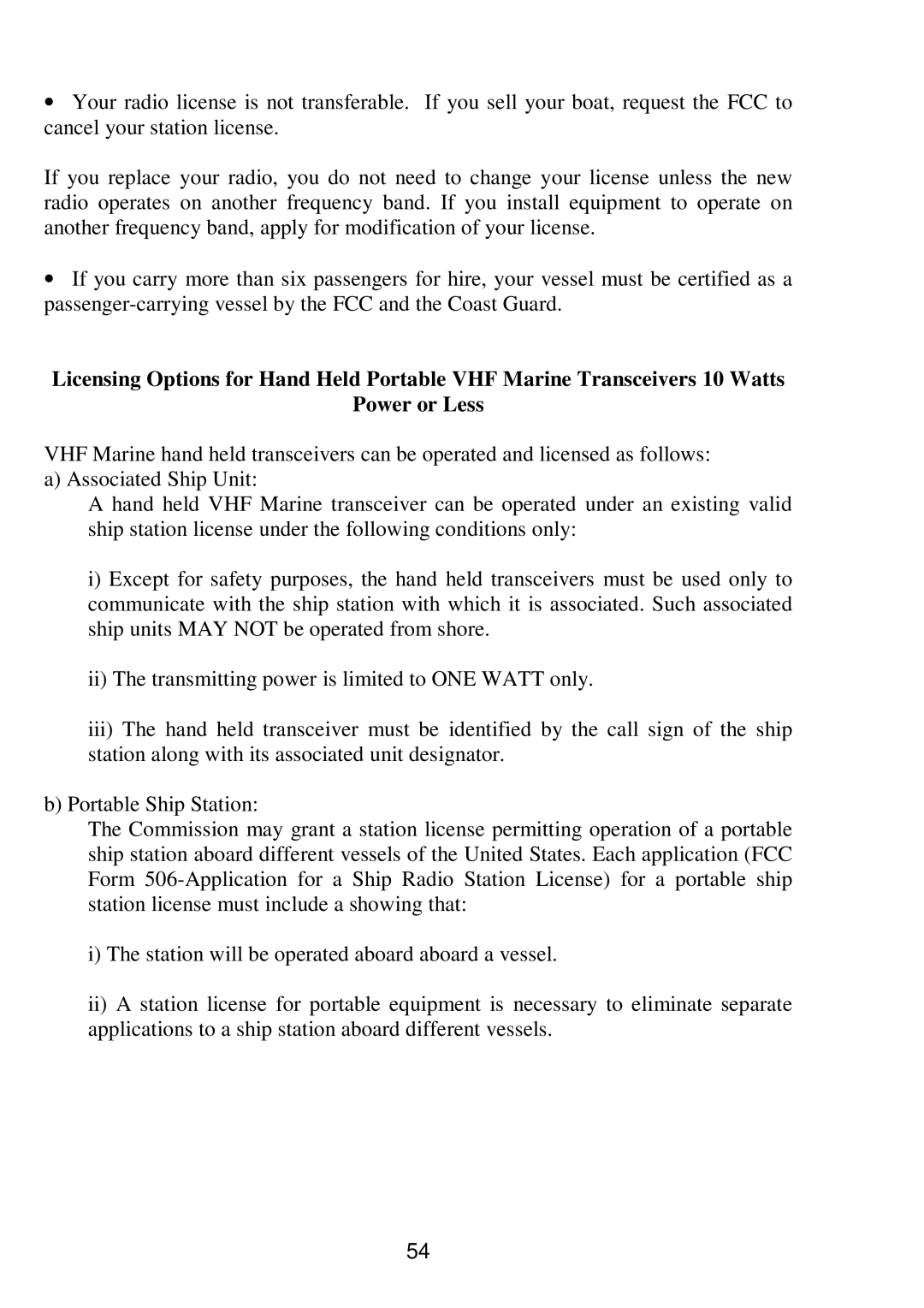 Raymarine RAY 210VHF operation manual 