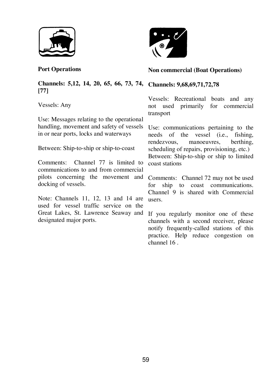 Raymarine RAY 210VHF operation manual 