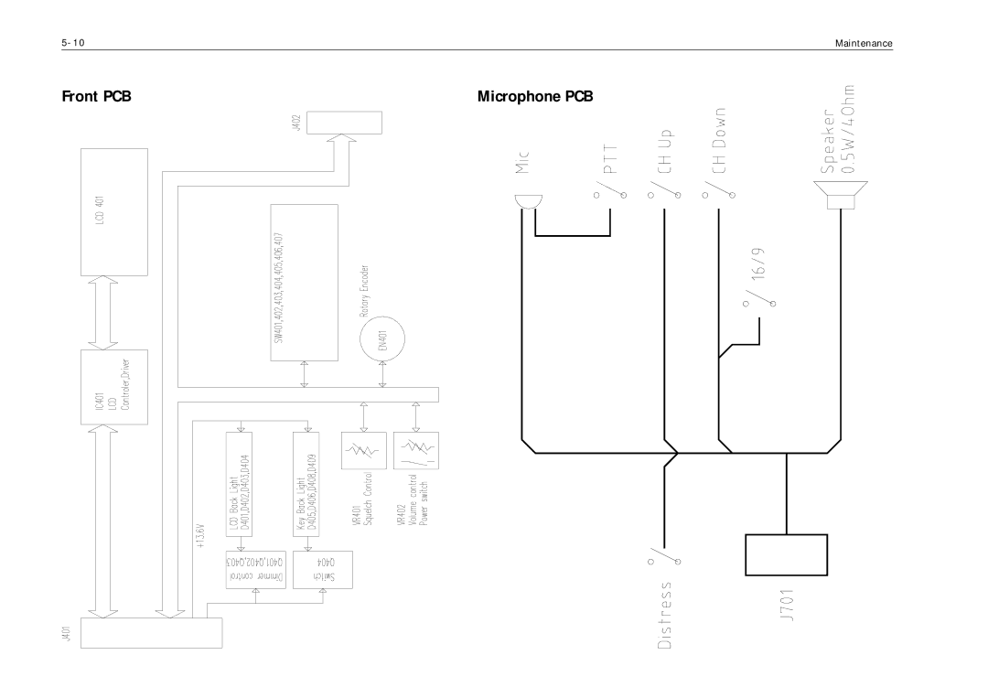 Raymarine Ray215 manual Front PCB 