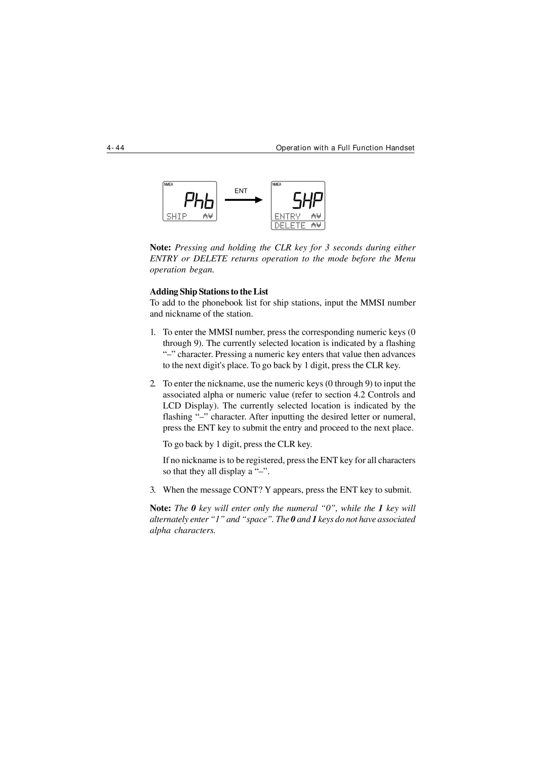 Raymarine Ray215 manual Adding Ship Stations to the List 