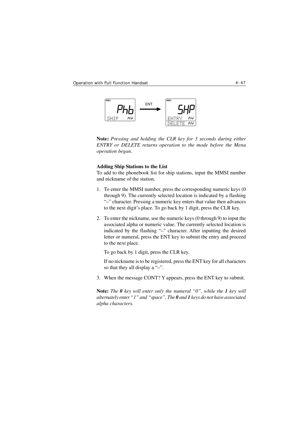 Raymarine Ray215e manual Adding Ship Stations to the List 