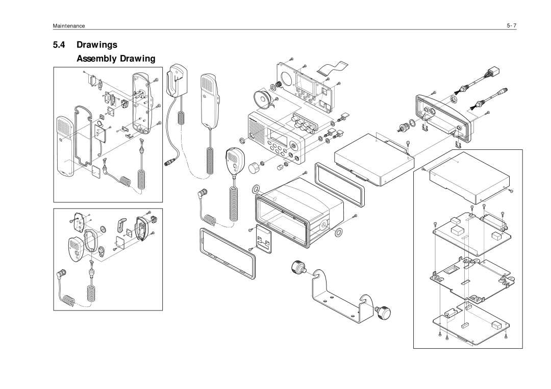 Raymarine Ray215e manual Drawings Assembly Drawing 