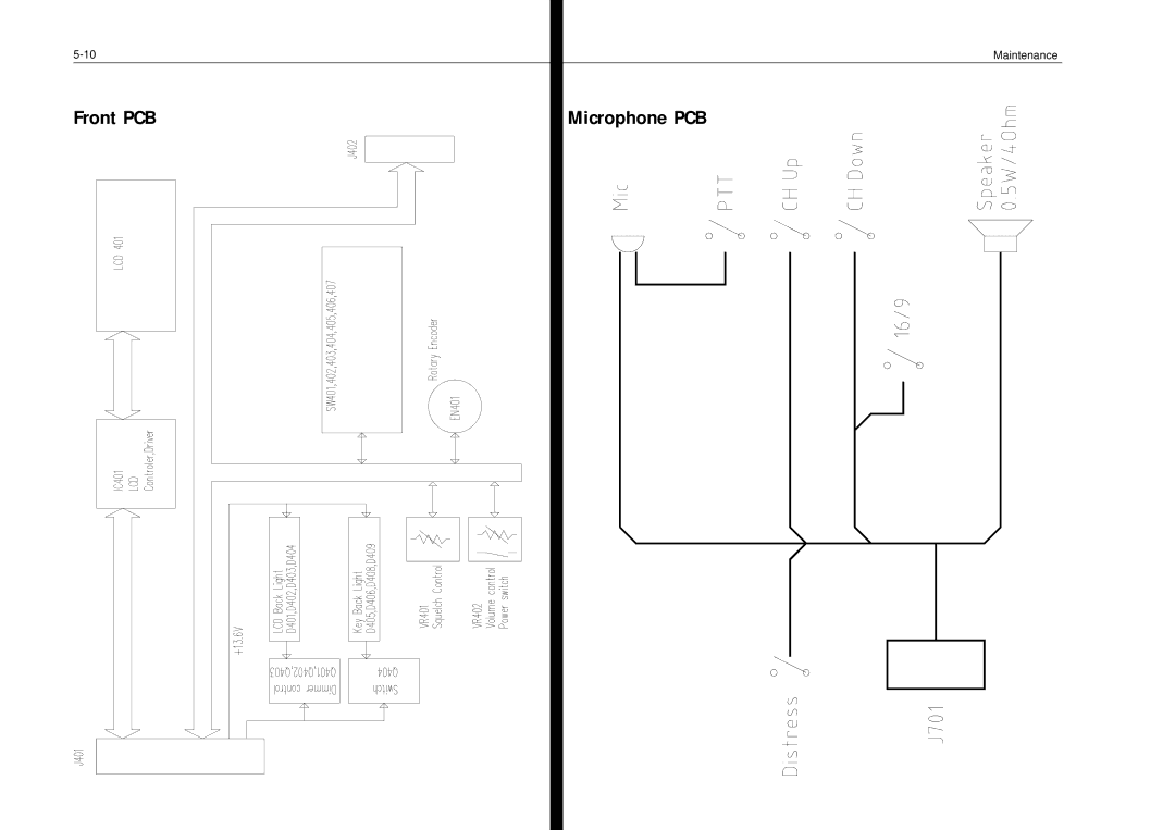 Raymarine Ray215e manual Front PCB 