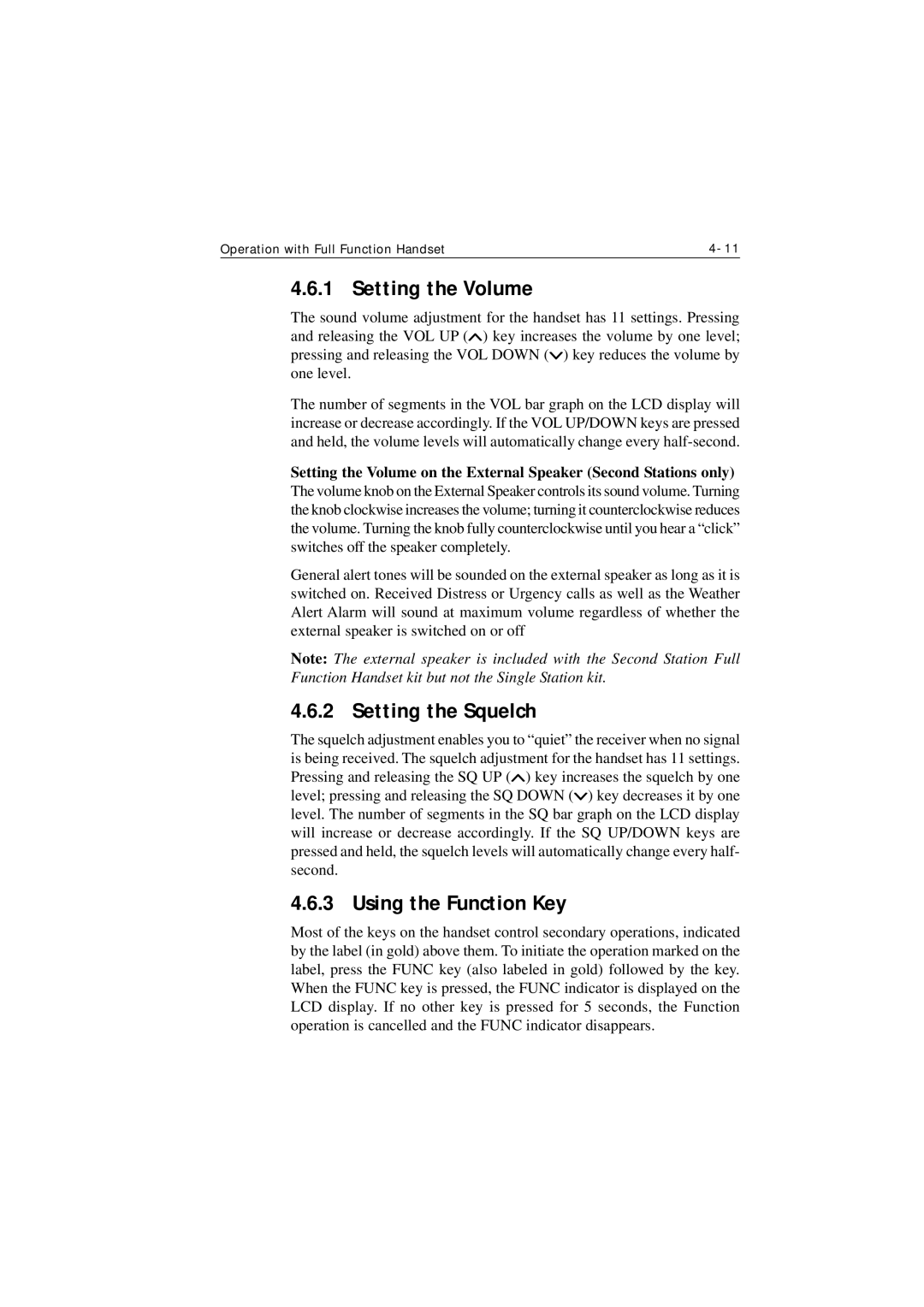 Raymarine Ray215e manual Setting the Volume, Using the Function Key 