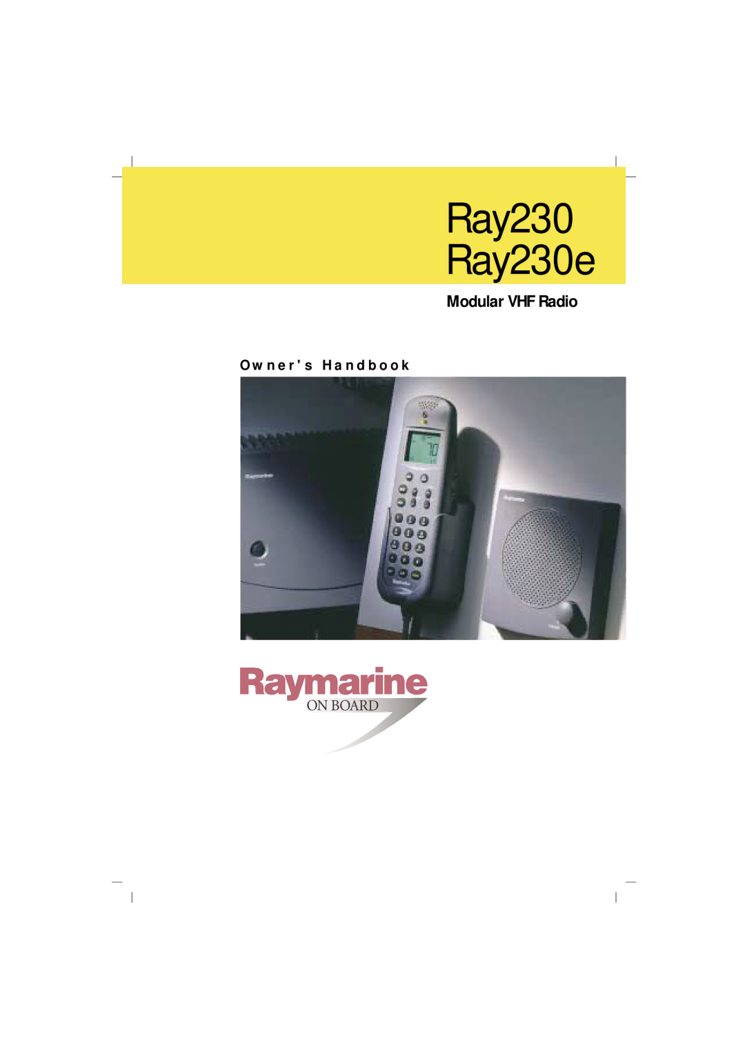 Raymarine manual Ray230 Ray230e 