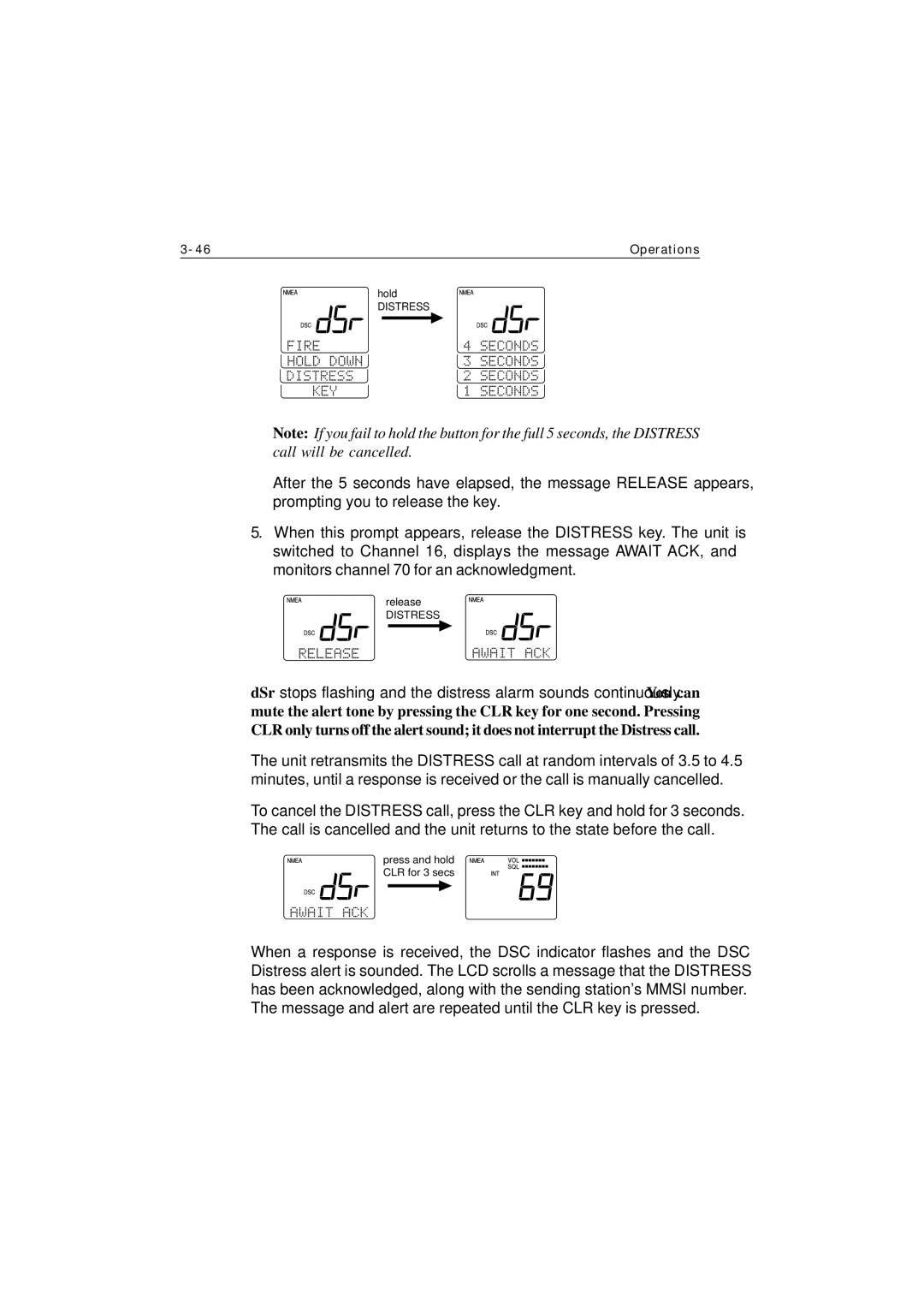 Raymarine Ray230 manual Hold 