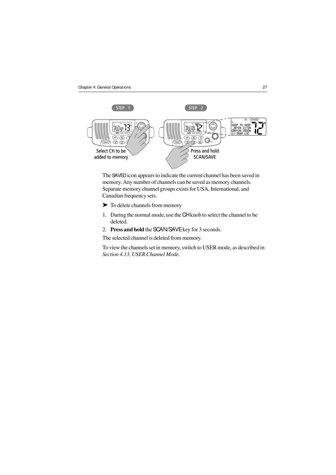 Raymarine Ray54 manual General Operations 