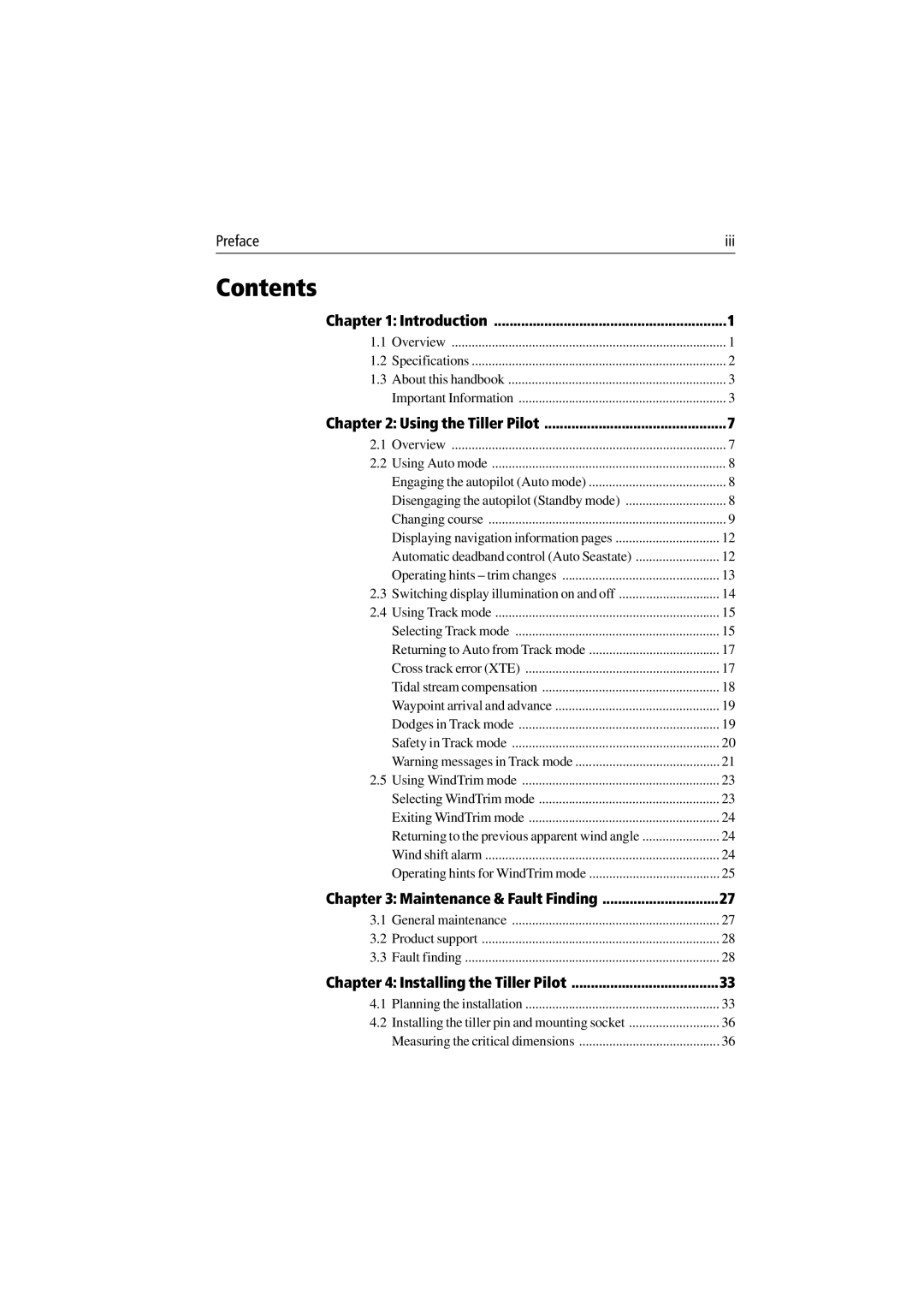 Raymarine ST1000 Plus & ST2000 Plus manual Contents 