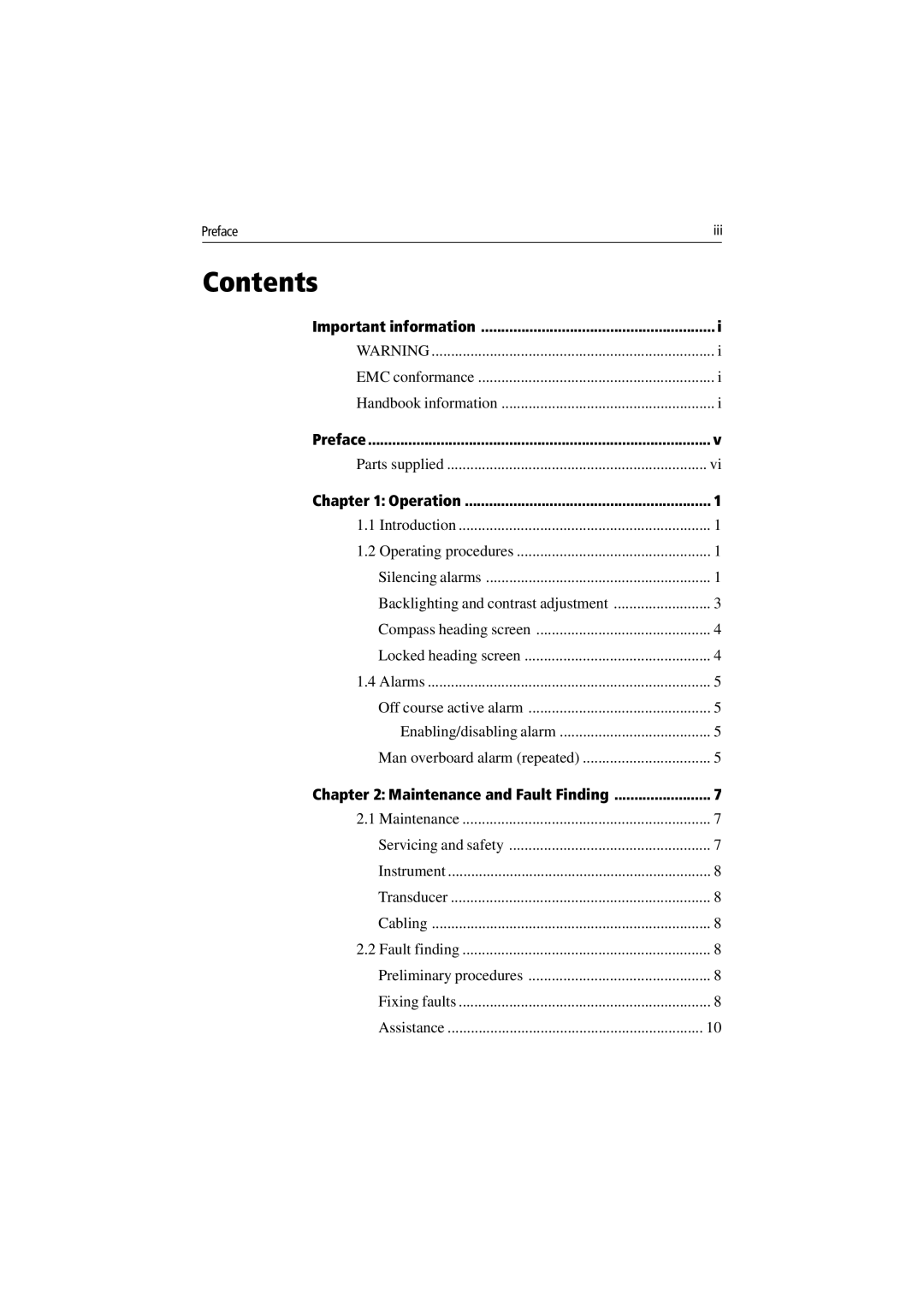 Raymarine ST40 manual Contents 