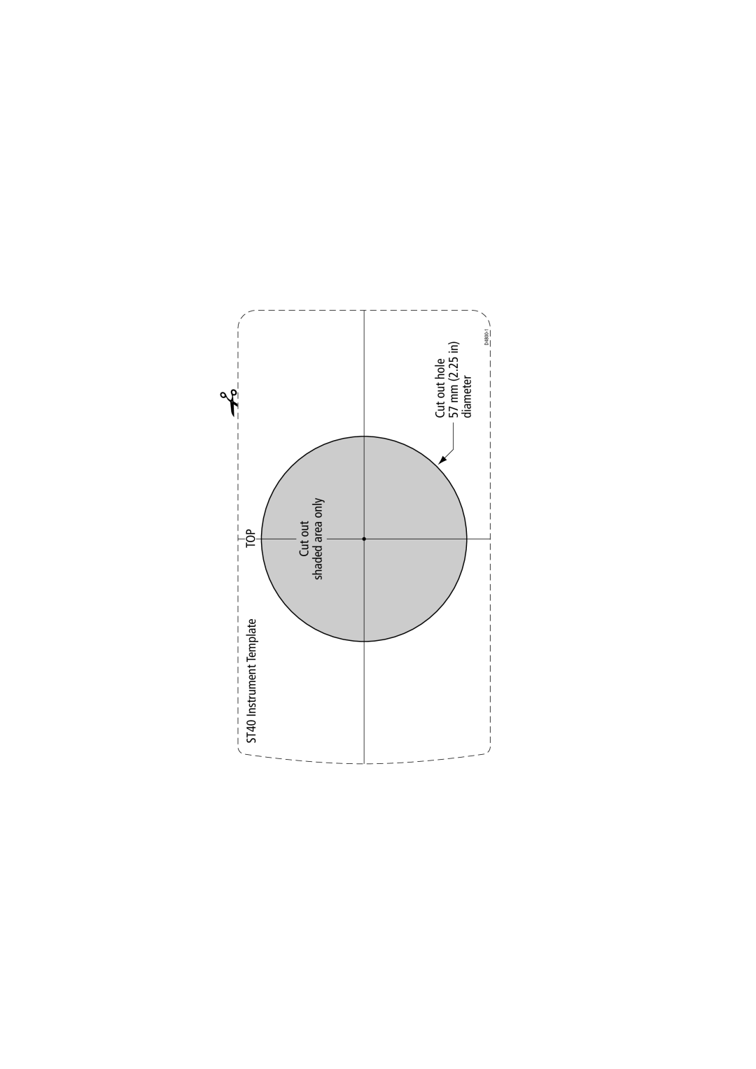 Raymarine manual ST40 Instrument Template 