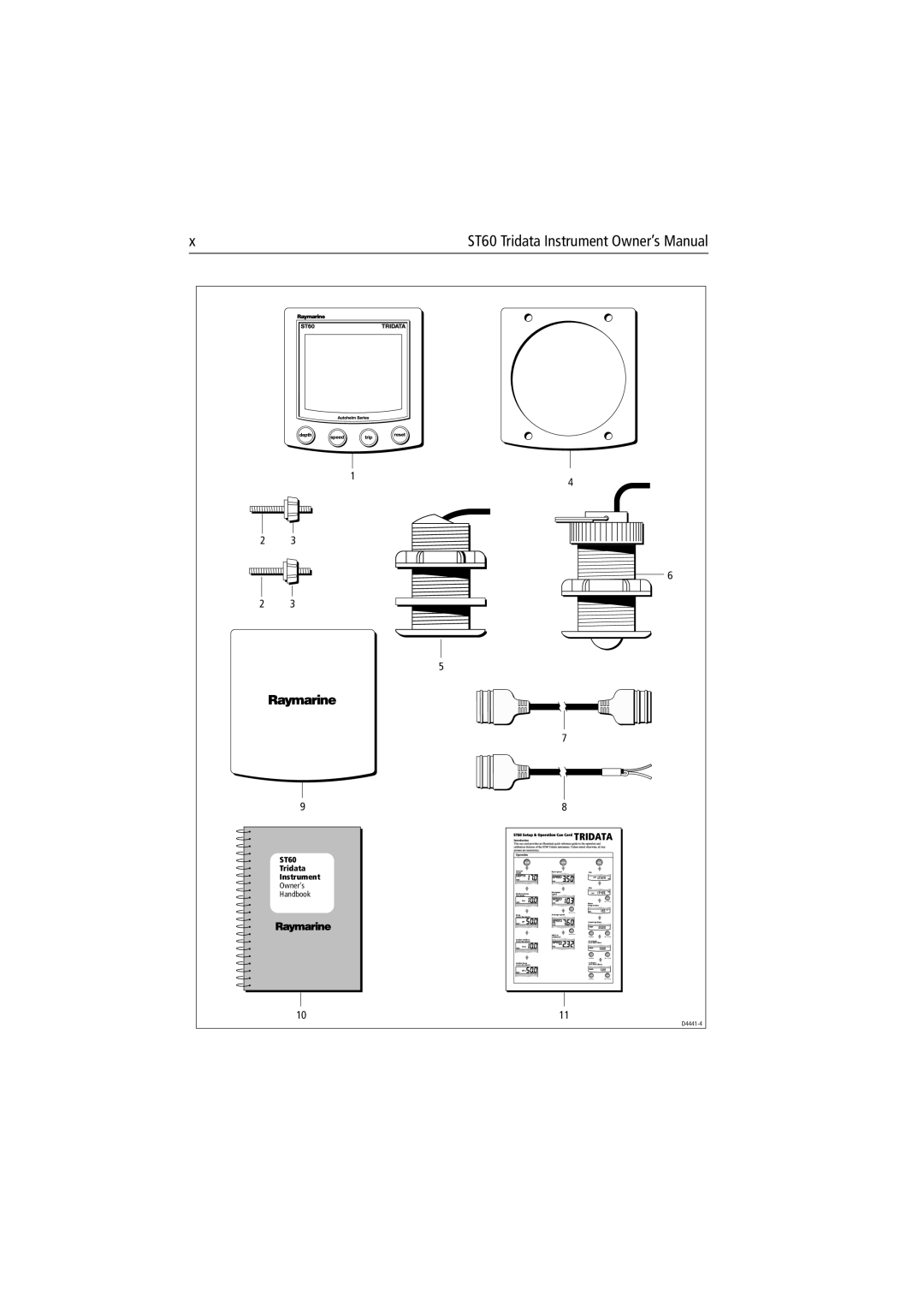 Raymarine ST60 Tridata manual 